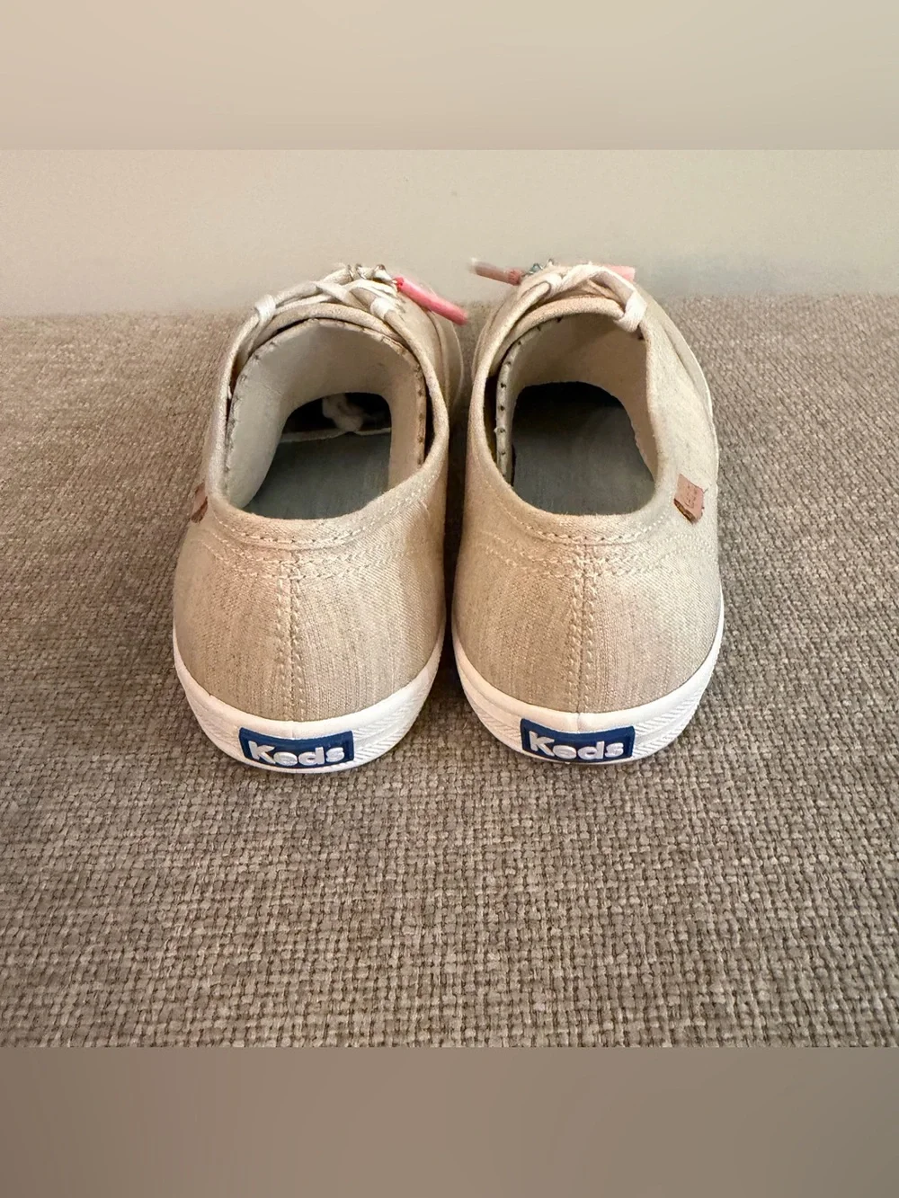 New Keds CH Tassel Natural Gold Shimmer Sneakers Shoes 9.5 Preppy Summer